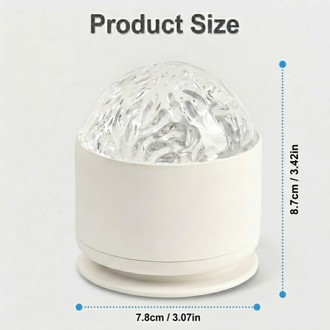 Northern Aurora & Water Ripple Night Light Projector – 16 Color 360° Rotating