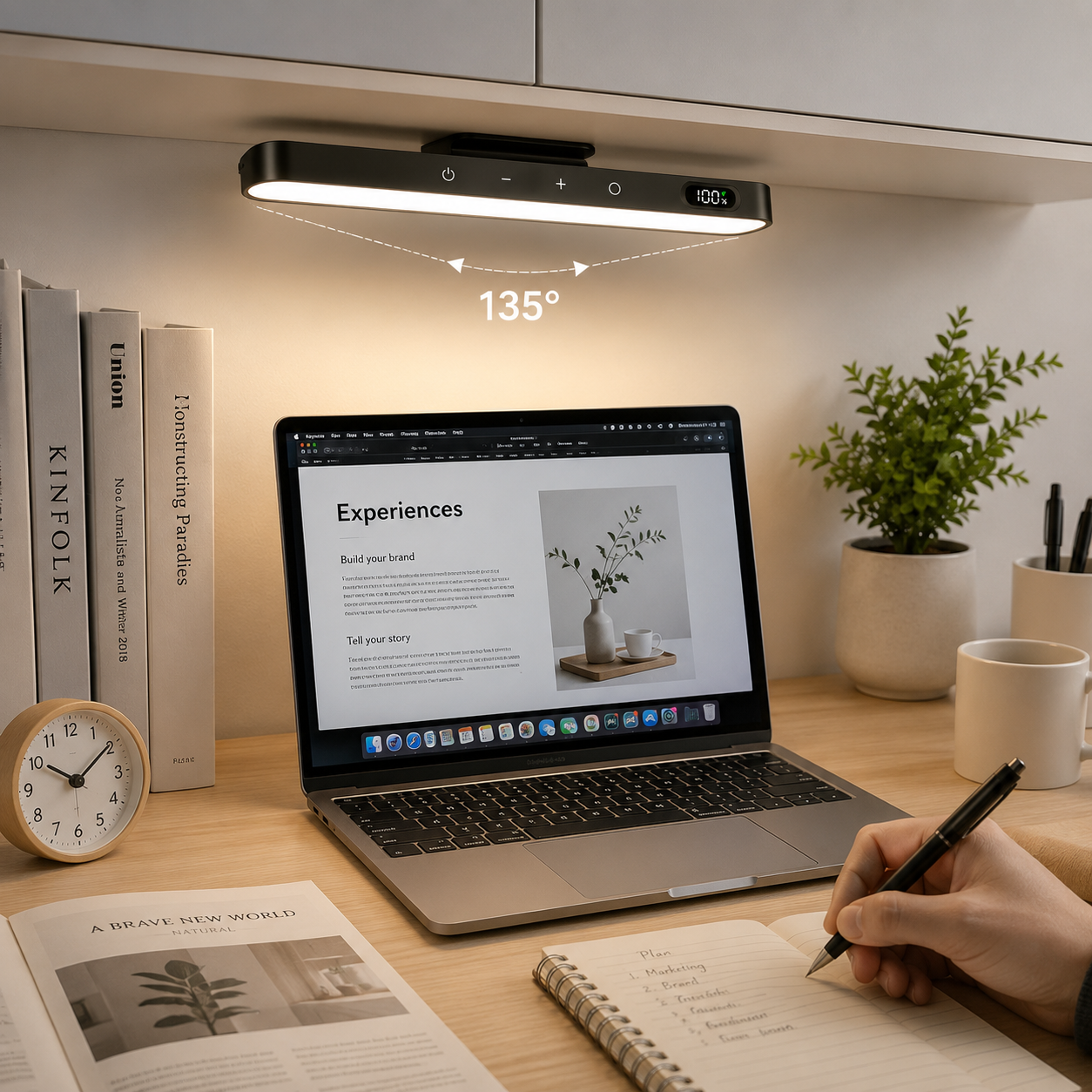 Magnetic Under Cabinet Light - Rechargeable & Wireless