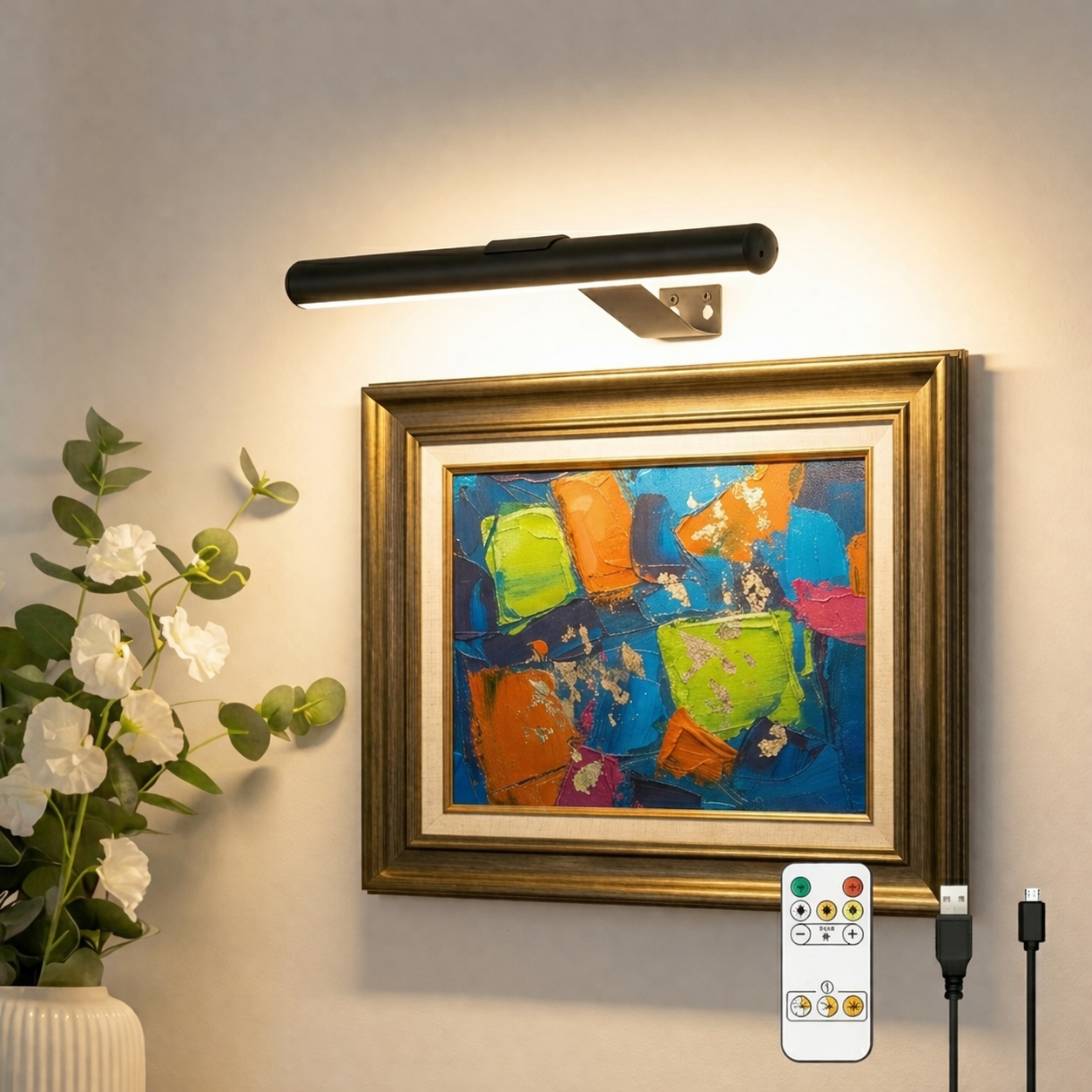 Cordless Battery Rechargeable Wall Art Light — Turns Any Wall Into a Gallery