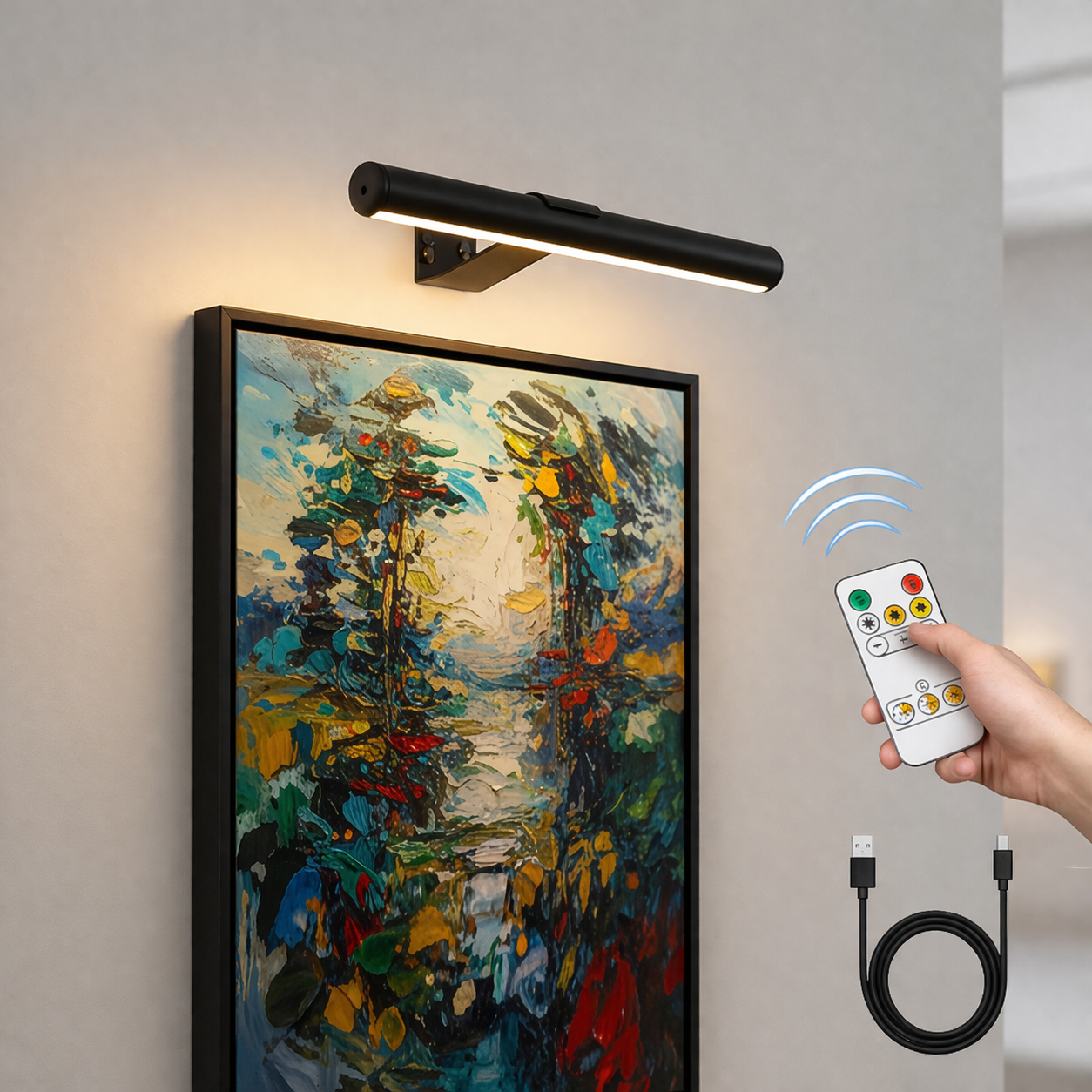 Cordless Battery Rechargeable Wall Art Light — Turns Any Wall Into a Gallery