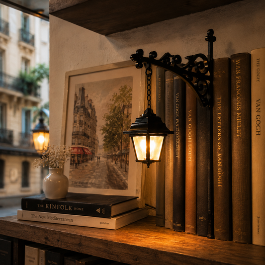 Bookshelf Lamp — Cozy Vintage Decor for Book Lovers